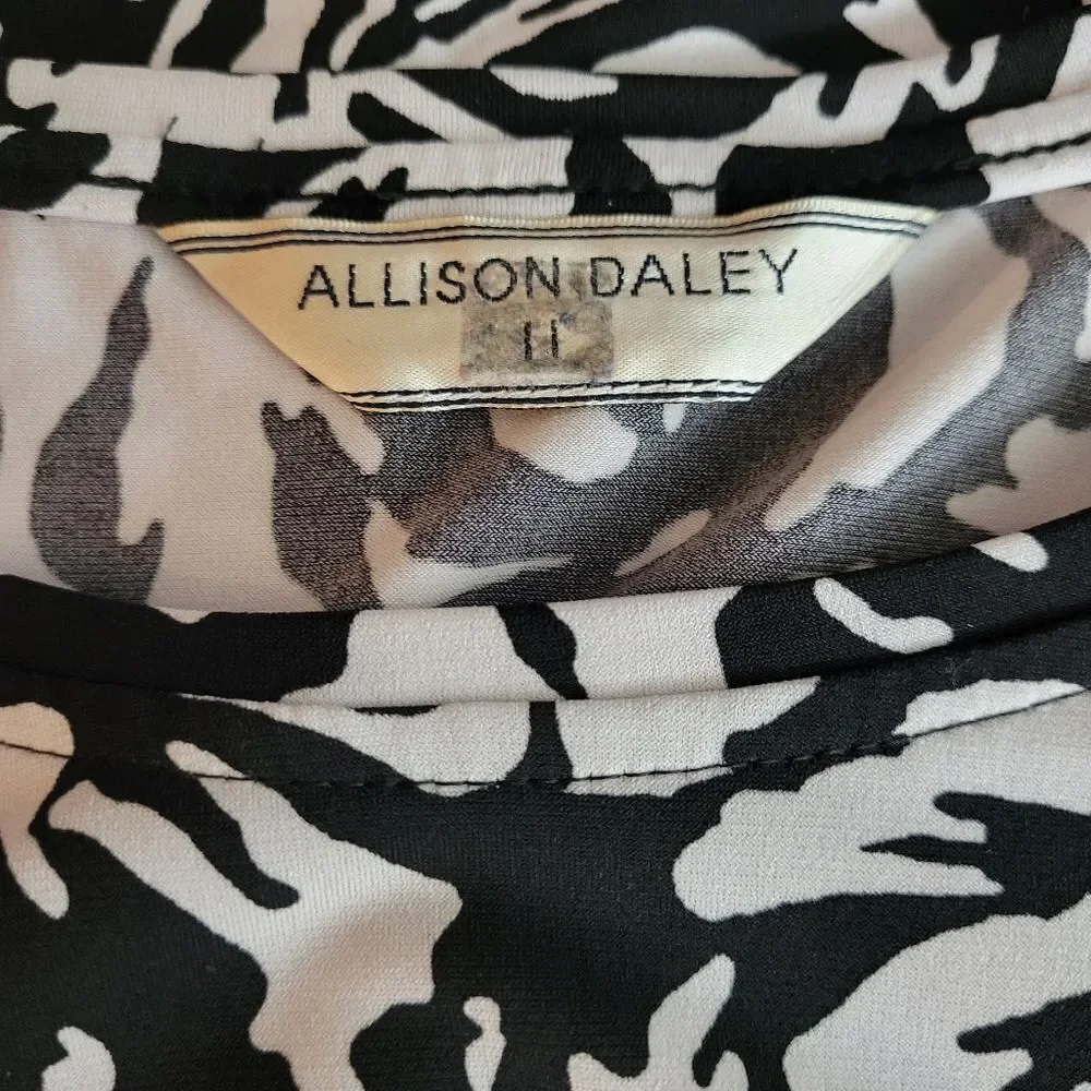 Allison Daley Black and White Floral Print Top‎_6
